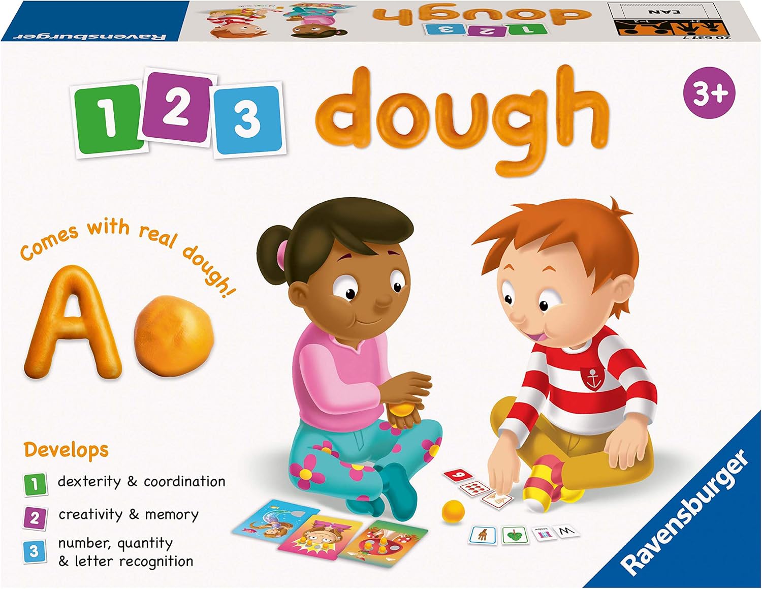 Ravensburger 1,2,3 Dough Educational Game for Kids age 3 years and up 20637, Multicolor, Medium - Image 4