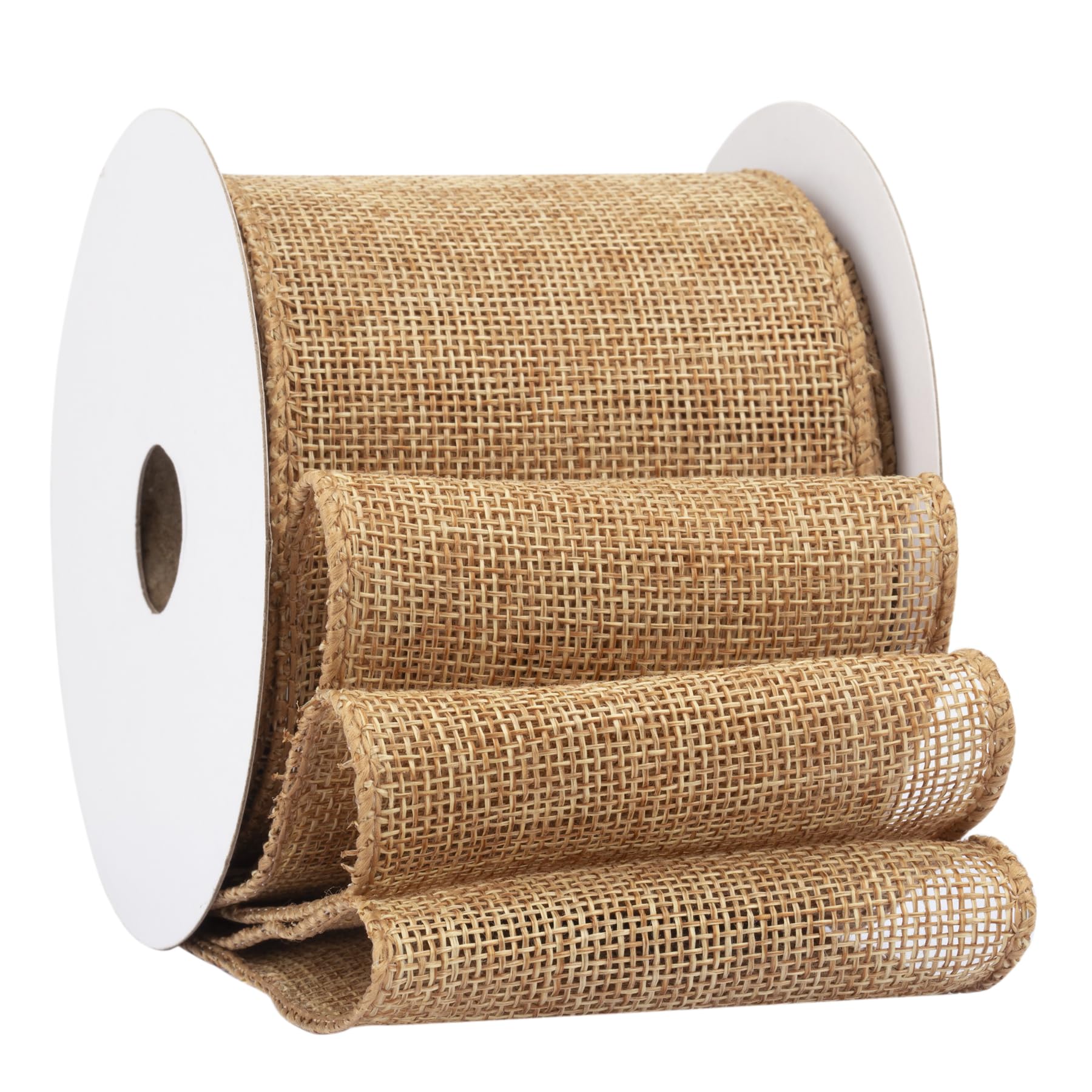 Fondersy 9-Meter Old Gold Burlap Ribbon Wired Burlap Ribbon - 75mm Width for Gift Wrapping, Floral Arrangements, Wreath Making, and Christmas Decor