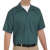 Red Kap Mens Short Sleeve Wrinkle-Resistant Cotton Work Shirt