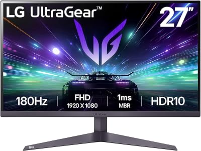 LG UltraGear 27GS50F 27 Inch Gaming Monitor 1080p 180Hz 1ms MBR HDR10