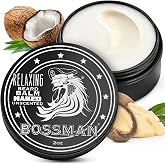 Bossman Relaxing Beard Balm for Men (Naked, Unscented) - Made in Texas | Tames, Relaxes, Thickens &amp; Softens Hair - No More Frizz, Flyaways - Made with Natural Ingredients
