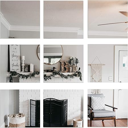 Amazon Com Bd Art Set Of 9 Glass Square Mirror Tiles 7 87x7 87 Inches Perfect For Interior Decoration Furniture Decor