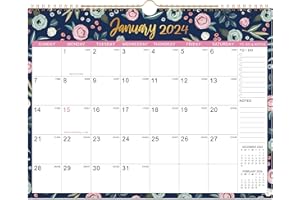 COBOLL 2024 Calendar - Wall Calendar 2024, 12 Monthly Calendar from January 2024 to December 2024, 14.8 x 11.4 Inches, Calendar with Writing Blocks, Good for Home and Office