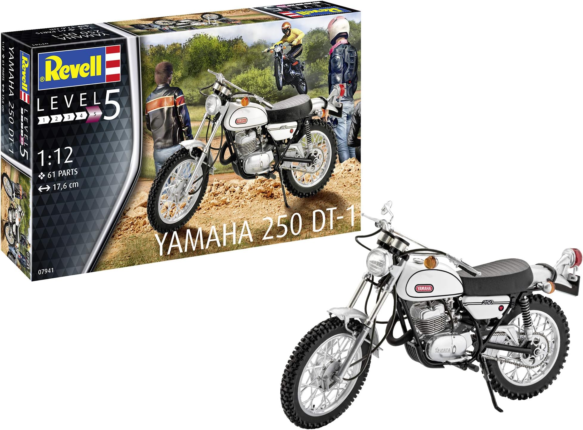 Revell RV07941 1:12 - Yamaha 250 DT 1 Plastic Model kit, Multicolour, 1/8