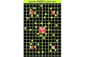 12x18 Splatter Targets. Made in Canada. Shots Burst with Bright Fluorescent Yellow Halo Upon Impact. Instantly See Your Shots