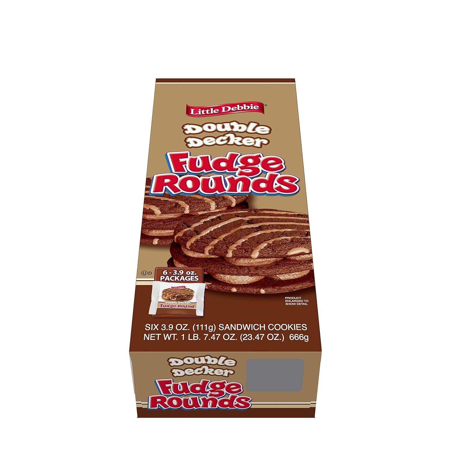 Little Debbie Large Sized Double Decker Rounds, Individually Wrapped