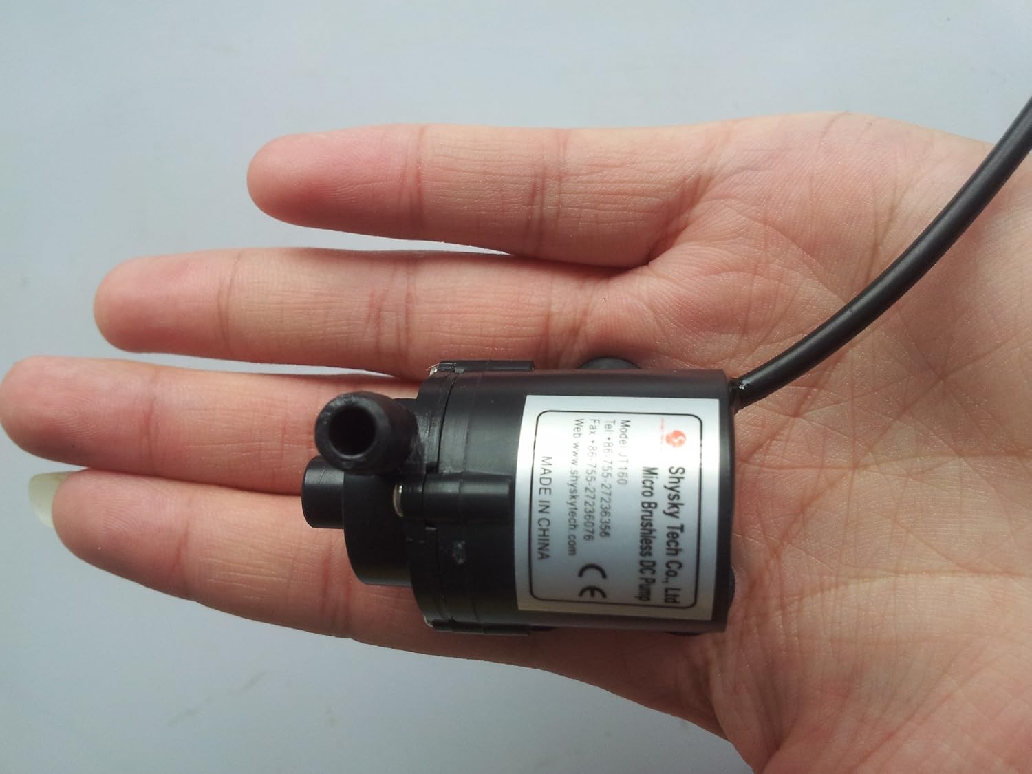 Shysky Tech Mini 6V-12V DC Brushless Small Water Pump Submersible Motor Pump 1.8M 230L/H : Garden & Outdoor