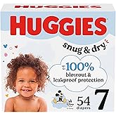 Huggies Size 7 Diapers, Snug & Dry Baby Diapers, Size 7 (41+ lbs), 54 Count, Packaging May Vary