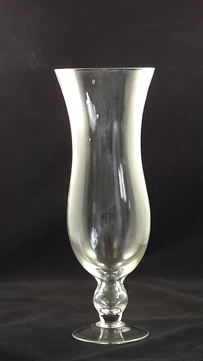 Large Clear Glass Footed Flower Vase 30cm Tulip Shaped Goblet with