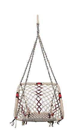 Ethnic Karigari Swinging Chairs Home Decor Outdoor Hanging Jhula | Indoor Patio Chair \ Kursi Swing for Living Room\ Garden \ Balcony Incredible Gifts for Kids and Adults (135 x 57 x 43 cm)
