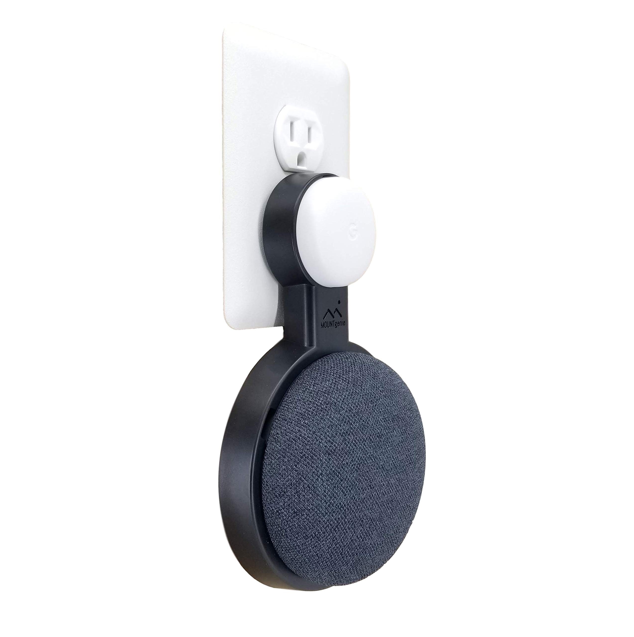 Photo 1 of The Mini Genie for Google Nest Mini (2nd Gen) | Multi-Pack Disc. | Lowest Profile | No Ugly Bulk | Vertical or Horizontal | Outlet Wall Mount Hanger Stand (Black, 1-Pack)