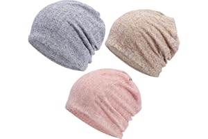 Esfoxes Women Chemo Beanie Caps Cancer Head Wraps Slouchy Hats Sleep Head Scarf for Cancer Patient