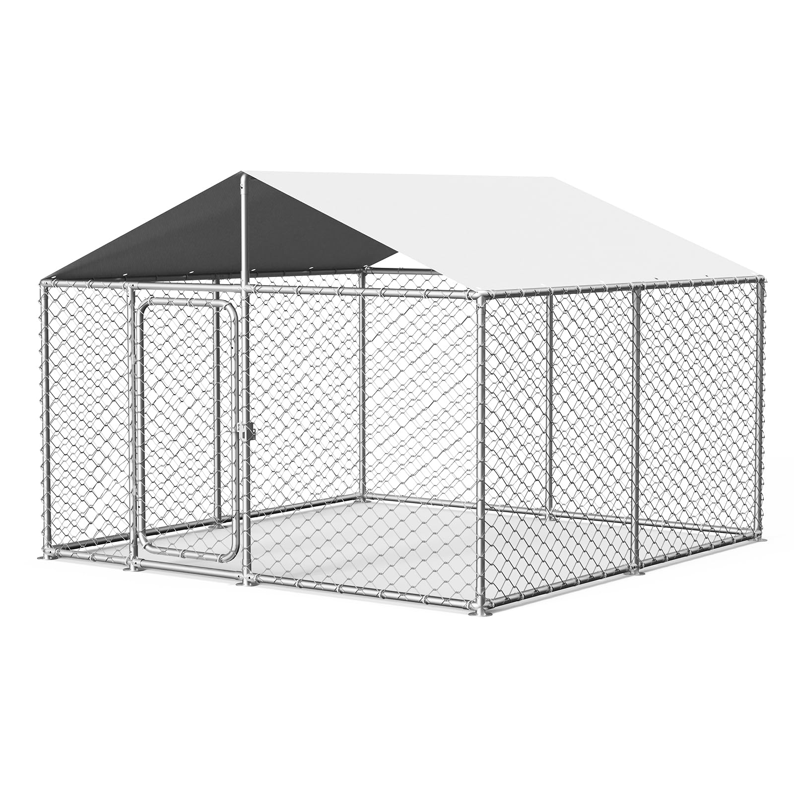 Photo 1 of  Outdoor Dog Kennel Outside Heavy Duty Dog Enclosure with Waterproof Cover and Security Lock