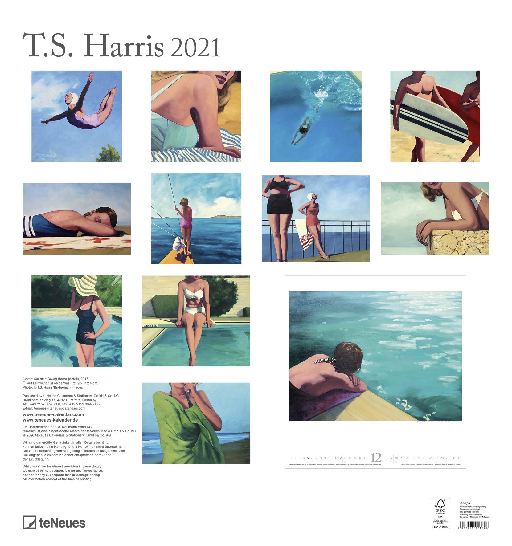 T S Harris 2021 Kunst Kalender Wand Kalender 45x48 Amazon De Teneues Calendars Stationery Gmbh Co Kg Harris T S Bucher