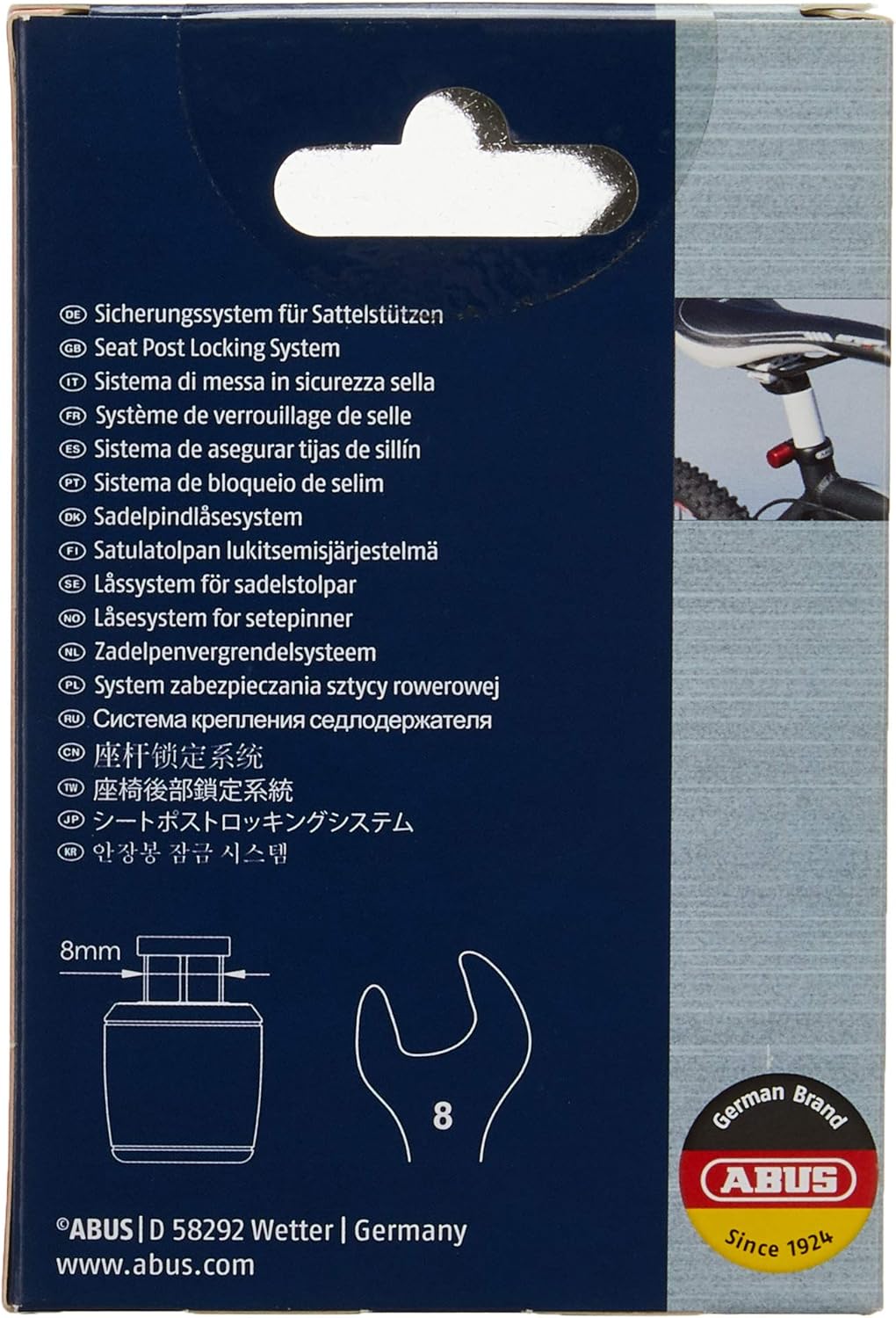 abus nutfix spc bicycle seatpost clamp