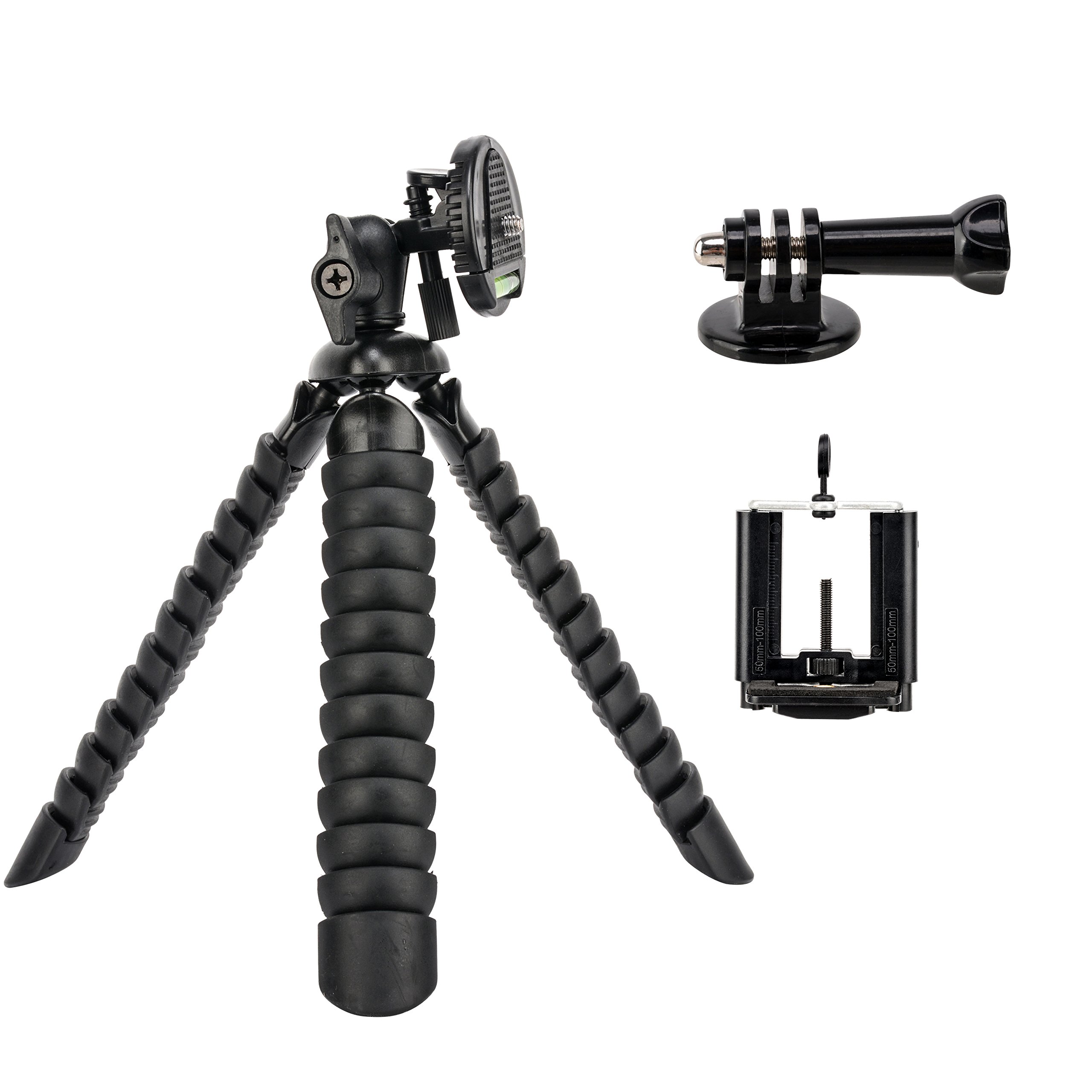 Tairoad Flexible Tripod Mini Desk Travel Tripod with Free Smartphone and Gopro Mount Adapter MG12