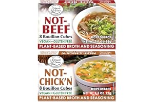 EDWARD & SONS Edward and Sons Not Beef + Not Chicken Bouillon Cubes - Vegan, Chicken Stock, Gluten Free, Vegetable Broth, Organic Bouillon Cubes, Chicken Broth, Plant-Based, Palm Oil Free, No Trans Fat - 1 of Each