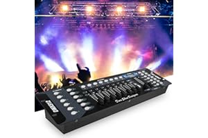 SHEHDS 192 DMX DJ Controller LCD Display DMX Controller DJ Equipment Stage Light Controller, Par Lights, Moving Head Lights, Pubs, Night Clubs, Disco