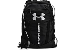 Under Armour Unisex-Adult Undeniable Sackpack , Black (001)/Metallic Silver , One Size Fits Most