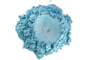 ELECTRIC BLISS BEAUTY 1 oz - Light Blue, Baby Blue Mica Powder - Cosmetic Grade - 25 Colors Available, Use for Cosmetics, Slime, Candles, Paints, Bath Bombs, Epoxy Resin, Soap, Clay, Nail Art, Jewelry (Baby Blue)