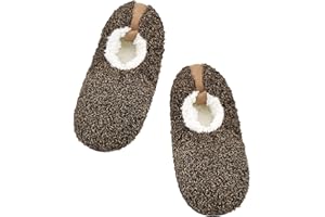 Panda Bros Mens Slipper Socks Low Cut Super Soft Warm Home Sock with Non-Slip Indoor Slipper Shoes Socks