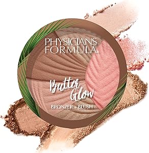 Physicians Formula Butter Glow Bronzer + Blush, Ultra Creamy 2-in-1 Formula, Illuminating & Moisturizing Butter Blend - Healthy Glow