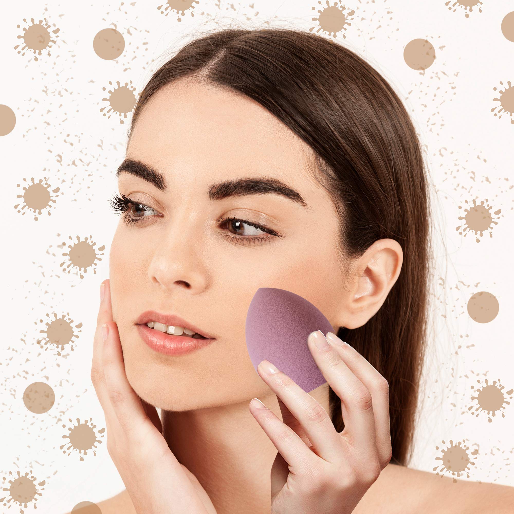 MIRROR Set spugne trucco con 6 diverse spugnette make up per fondotinta, creme, correttore e ogni tipo di trucco che necessita di stesura con blender beauty