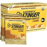 Honey Stinger Organic Peanut Butter Banana Waffle, Energy Stroopwafel for Exercise, Endurance &amp; Performance, Sports Nutrition for Home &amp; Gym, Pre &amp; Post Workout, 16.96 Ounce (Pack of 16)