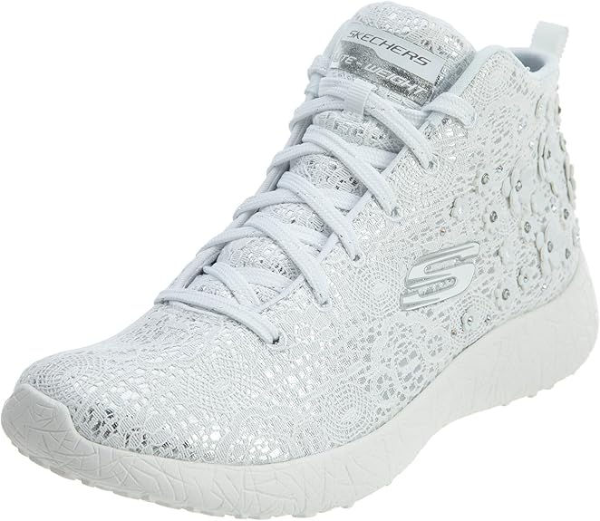 Skechers Burst Seeing Stars High Top Damen US 5.5 Weiß Turnschuhe