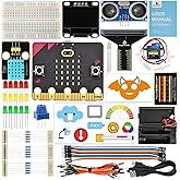 KEYESTUDIO Micro:bit Basic Starter Kit for Teens &amp; Beginners - Electronics Learning Kit with Sensors, LEDs &amp; Tutorials | STEM Education Projects for Coding(Micro:bit Included)