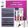3D Thick Lash Extension Kit 320 Pcs Fluffy Lash Clusters 60D+80D 10-16mm Eyelash Extension Kit Individual Lashes with Bond and Seal Glue Tweezers DIY Eyelash Extensions for Beginners (60D+80D)
