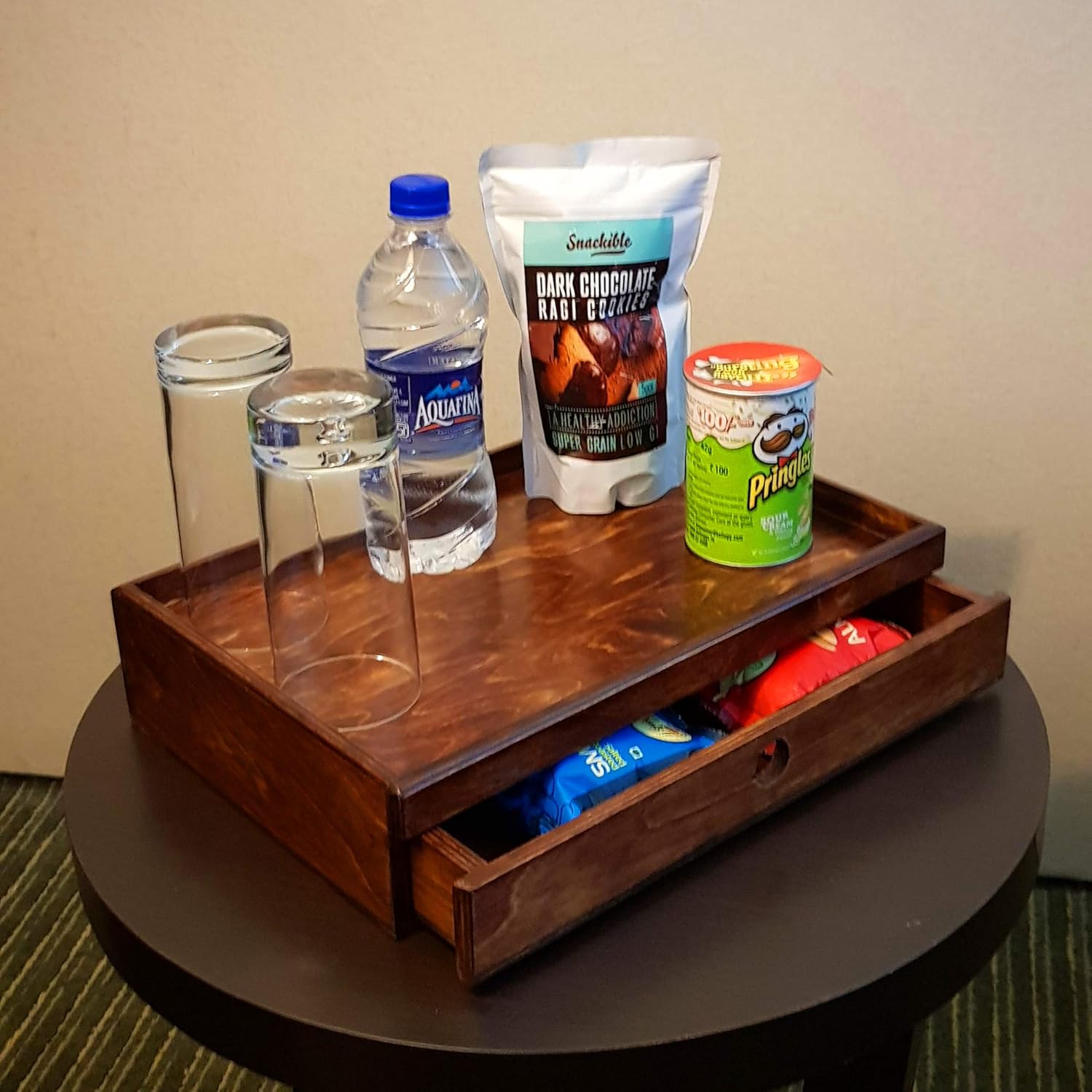 Buy Lycka Wooden Tea/Coffee Tray for Office Hotel or Home, A Serving