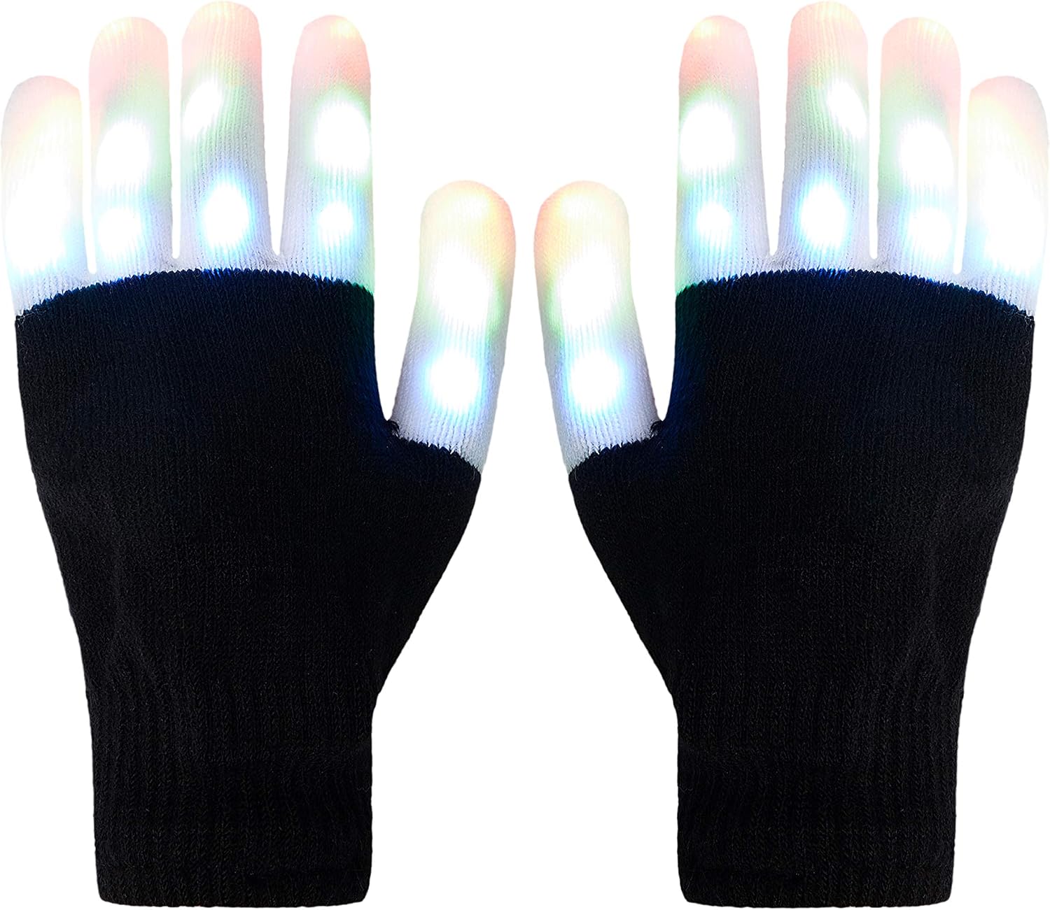 LED Leuchtende Handschuhe Mit 6 Modi - Finger Gloving Light Gloves Fr  Partys, Halloween, Weihnachten & Raves