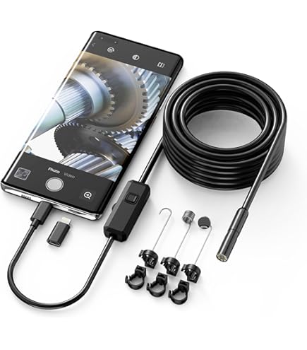DEPSTECH Caéra Endoscopique Triple Objectif,Endoscope à Étanche IPS 5