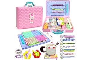 Kit de fabrication de bracelets d'amitié 2 en 1 et kit de tissage pour filles, cadeaux créatifs pour filles de 6 à 15 ans, ki