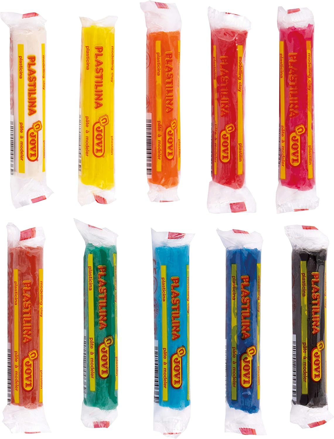 Jovi - Plasticine 10 bars of Non-drying Modelling Clay Bars, 15 gr each, Vegetable base, Non-toxic and Gluten Free (P70/24) - Image 4