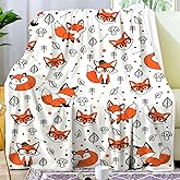 MezoCOCO Fox Blankets for Girls Plush Foxes Blanket Throw Stuff Bedding Fox Gifts for Girls Kids Animal Lovers Boys Women Adults Birthday Party Decorations 50"X40"
