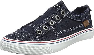 Amazon.com | Blowfish Women's Play Trainers, Blue (Navy Washed Canvas), 5 UK 38 EU | Fashion 