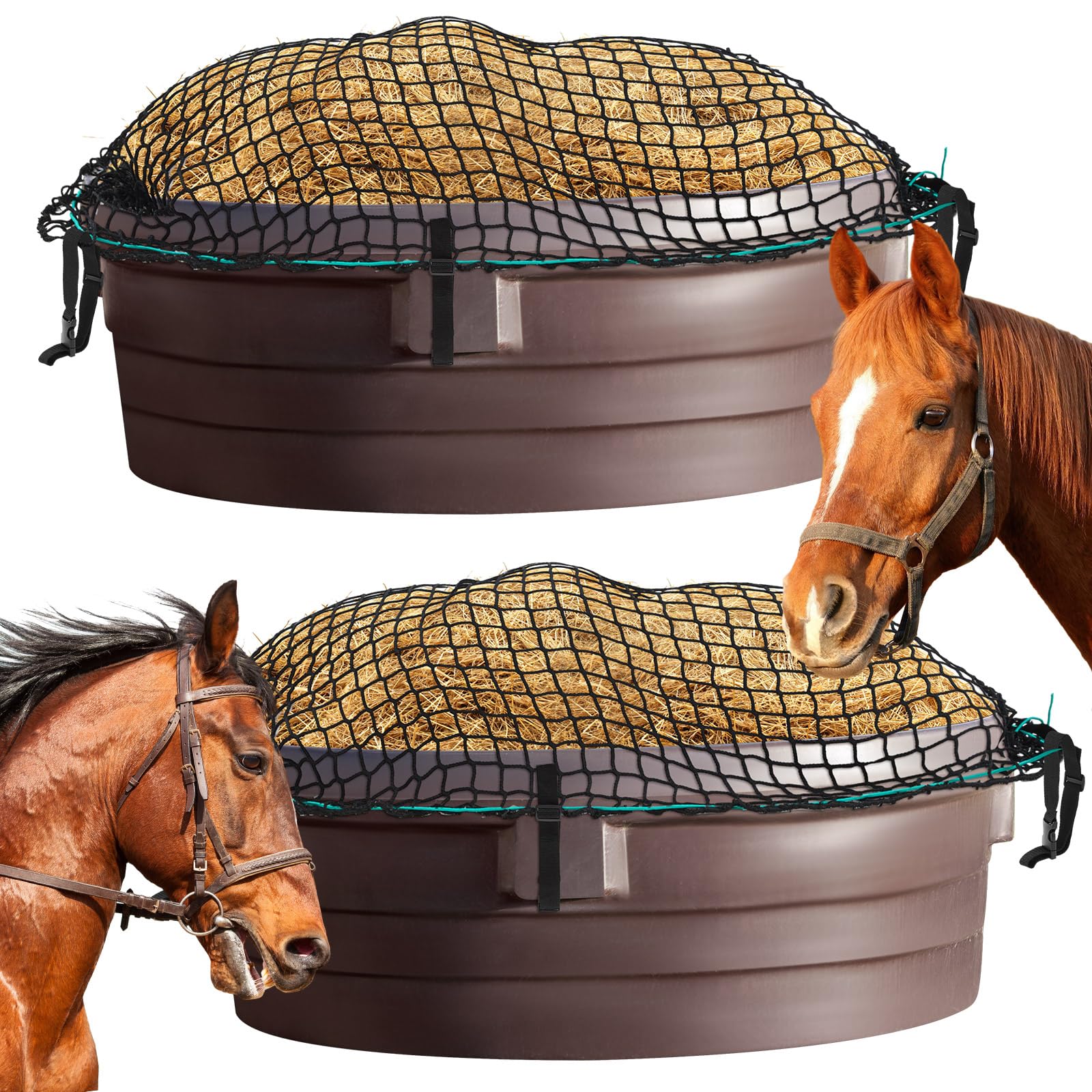 Hay Holder Hay Hoops For Horses Hay Bag Tough-1 Hay Hoops II Quick