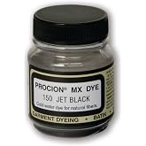 Jacquard Procion MX Tie Dye Powder,Jet Black , 2/3 Ounce Jar for Fabric and Clothing, Permanent and Washfast