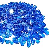 LIYYOO Fire Glass Rocks for Fire Pit,1/2 Inch 10 Pounds Cobalt Blue Fire Glass for Outdoors and Indoors Fire Pit Table Fireplace, Vase Fillers and Landscaping.