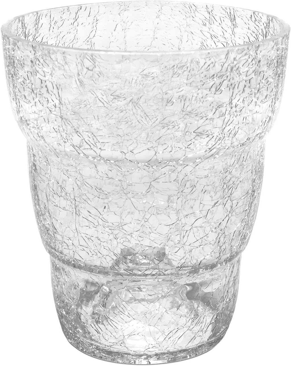 Glass clear transparent flower pot for orchid flower vase, h 16.5 cm