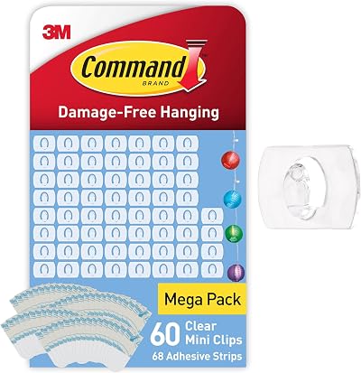 Command Clear Decorating Clips Value Pack 60 Clips 68 Mini Strips
