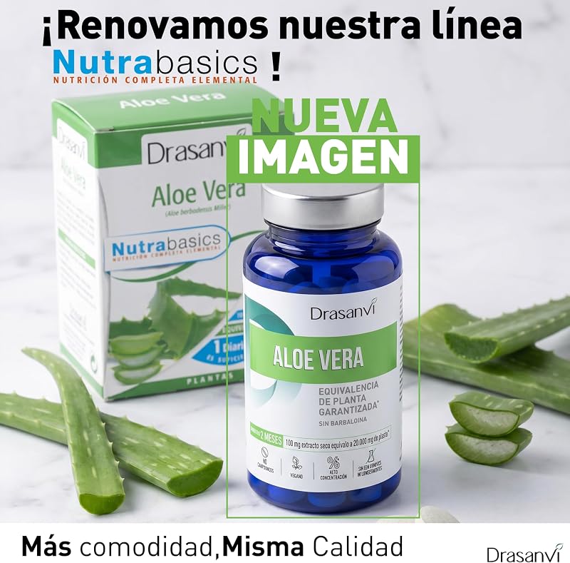 Aloe Vera Drasanvi Nutrabasics Extracto Natural Apoyo Digestivo 60 Comp