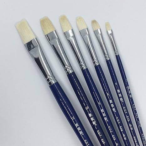 XDT#839 Bright Artist Paint Brushes 6pc 