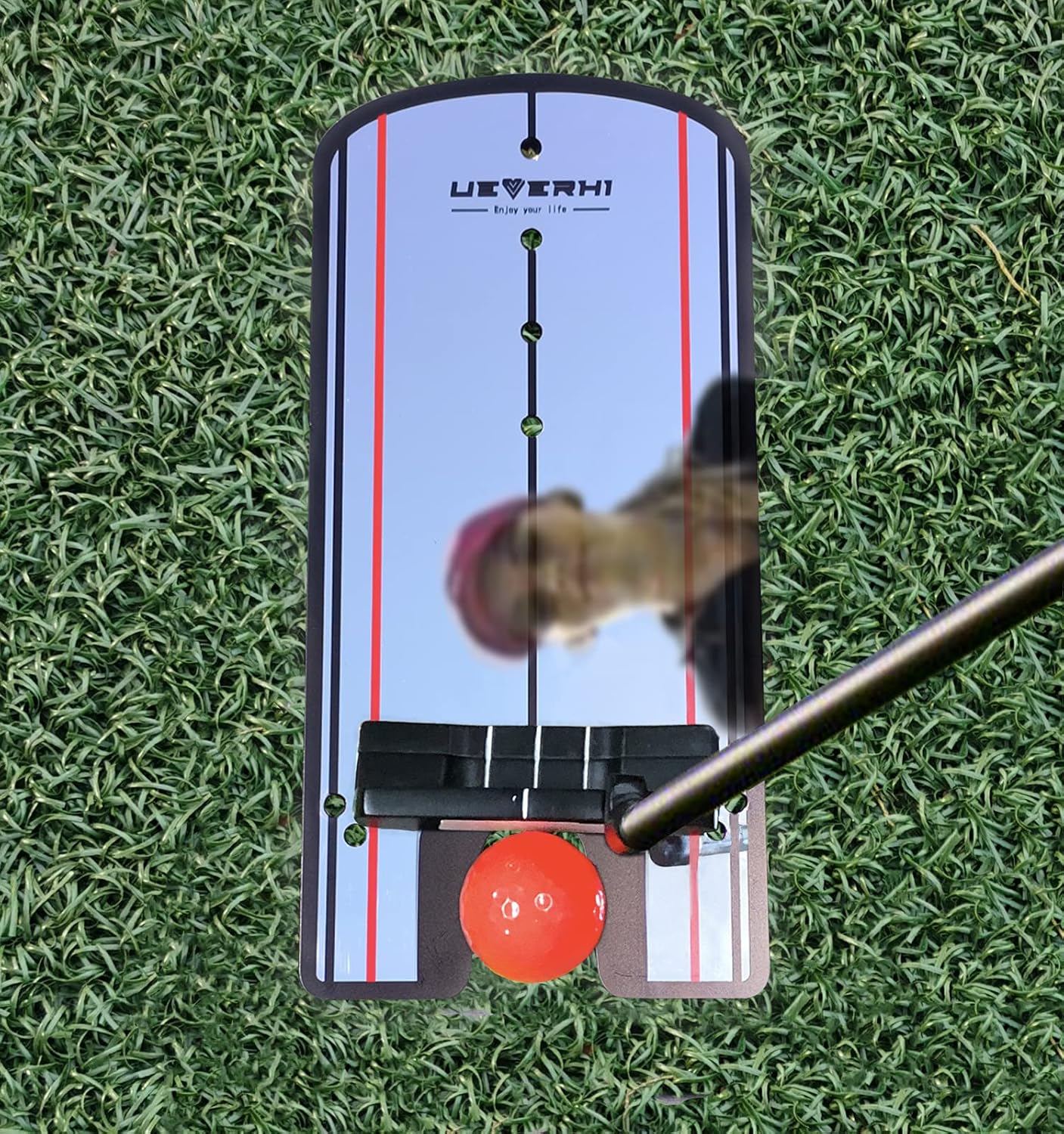 Golf Putting Alignment Mirror | Portable Golf Putting Training Aid Size 12”X6“ for Indoor and Outdoor Golf Practice : Sports & Outdoors