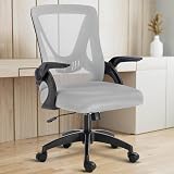 Blisswood Adjustable Office Desk Chair Mesh Back 90° Armrests Grey view 2