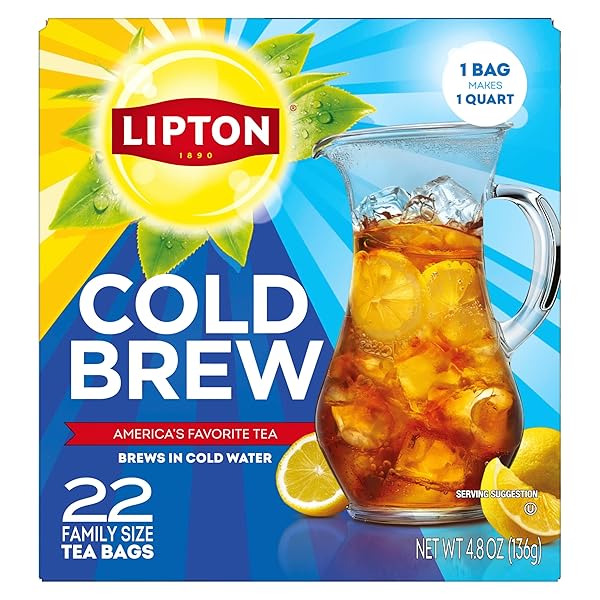 LIPTON COLD BREW ICED TEA BAGS, FAMILY SIZE...