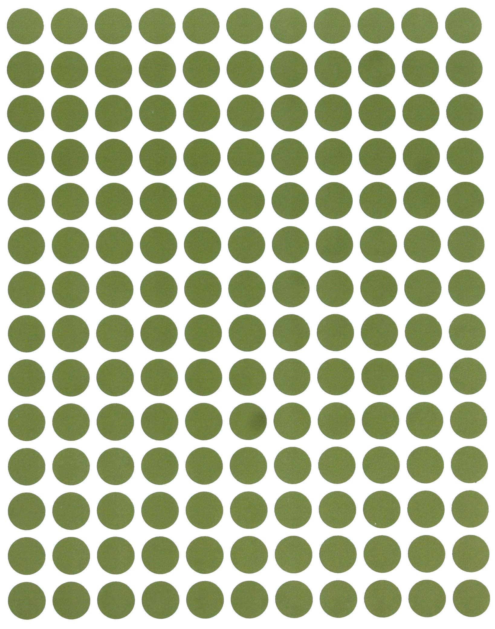 Color Round Labels (1cm) 10mm - 2100 Pack, Circles Dot Sticker Olive Green Circular Labels by Royal Green