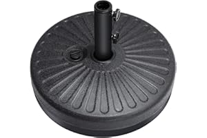 HOMSHADE Patio Umbrella Stand Base - 95lbs Heavy Duty Weights Outdoor Market Umbrella Base, Refillable High-Density HDPE Material Umbrella Weights for Outside Patio (Black)